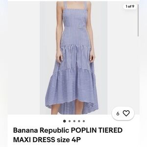Banana Republic POPLIN TIERED
MAXI DRESS size 4P new without tags
